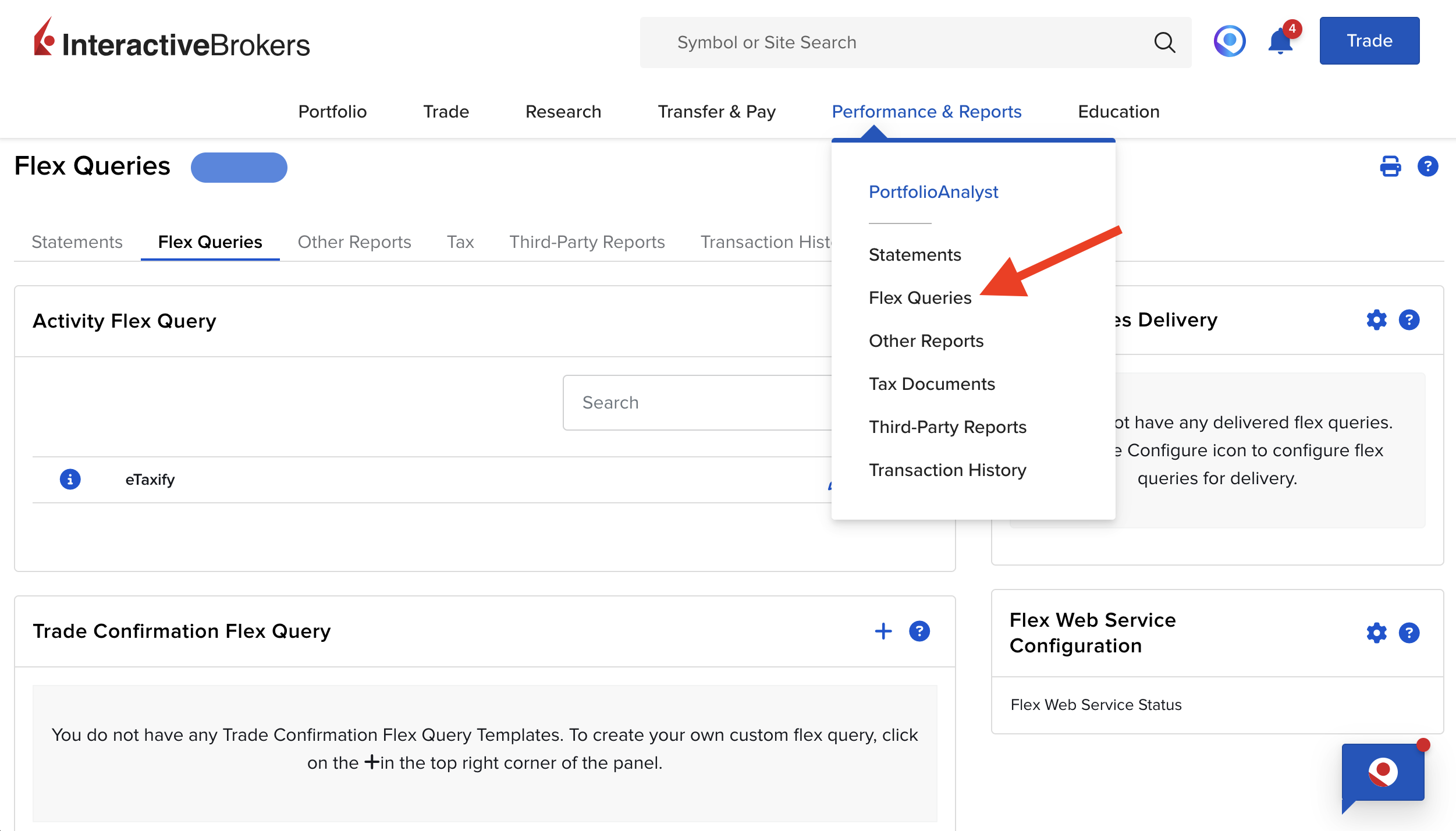 Step 1: Open Flex Queries