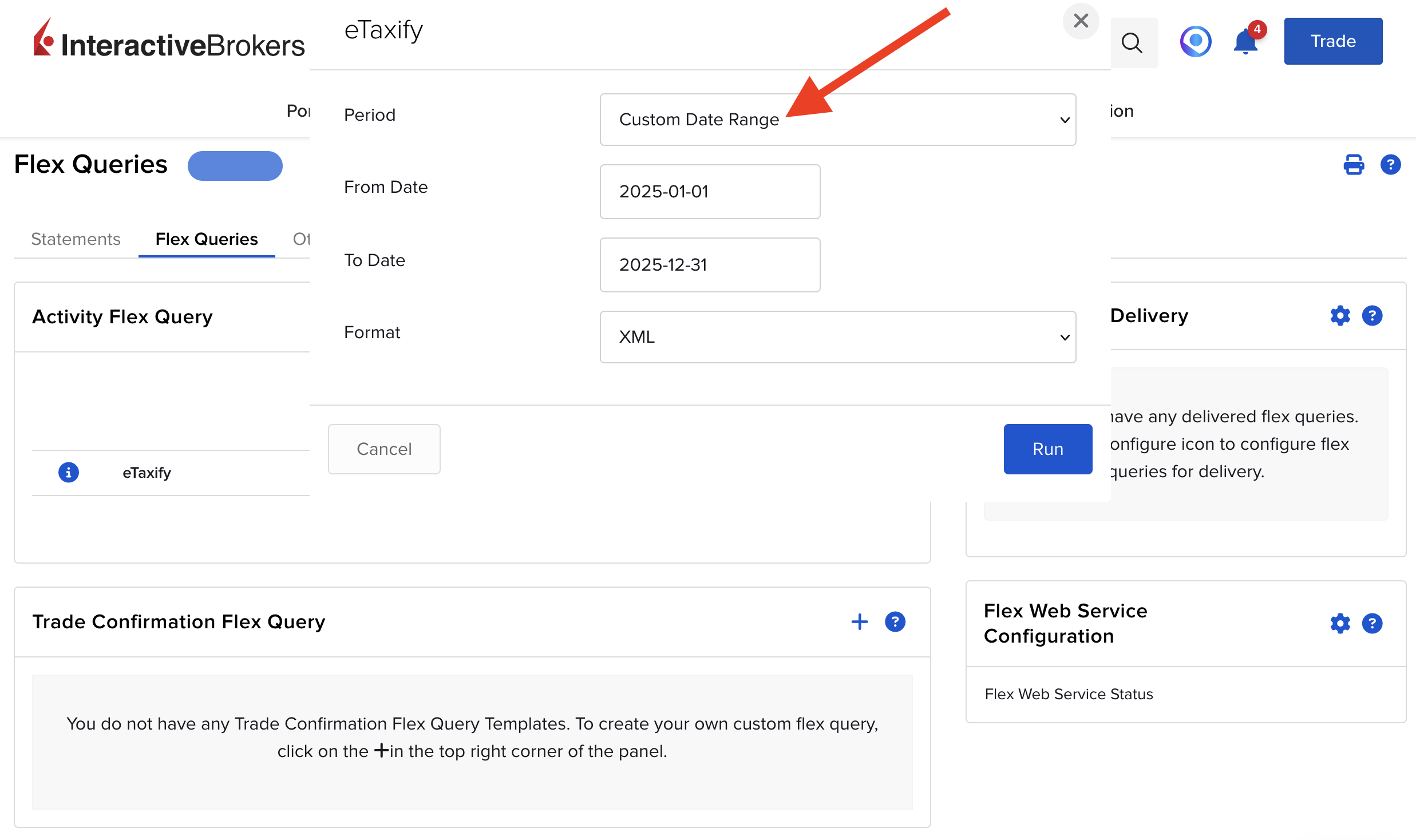 Step 7: Select the entire last year manually